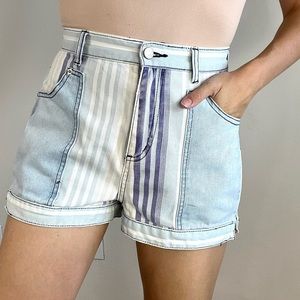 BDG Urban Outfitters mom high-rise pastel stripe shorts
